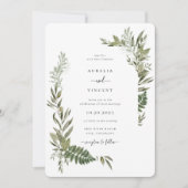 Botanische Lijst Olive Green Weddenschap Kaart (Voorkant)