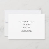 Botanische Lijst Waterverf laat foto achter Save The Date (Achterkant)