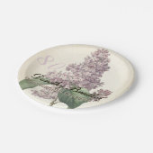  botanische Lila 80e verjaardag PP Papieren Bordje (Gekanteld)