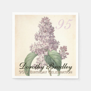  botanische Lila 95e verjaardag PN Servet