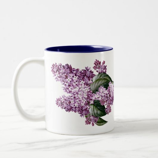  botanische Lilacs Flowers Tea Tweekleurige Koffiemok (Links)