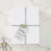 Botanische Lily Floral bruiloft welkomsttas Cadeaulabel (Met Touw)