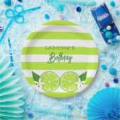 Botanische Limoen Citrus Zomerverjaardag Papieren Bordje (Feest)