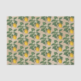  botanische limoenbloem, bloesem, beige Kraft Tissuepapier