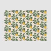  botanische limoenbloesem-beige tissuepapier (Voorkant)