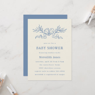 Botanische Lint Baby Shower Kaart