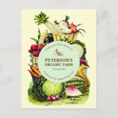 Botanische  lokale groenteboer briefkaart (Voorkant)