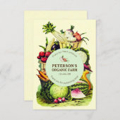 Botanische lokale groenteboer informatiekaartje (Voorkant / Achterkant)