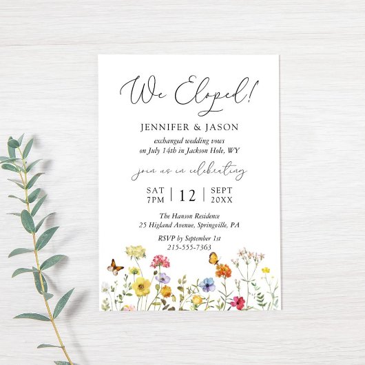 Botanische loterij met wilde bloemen kaart