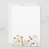 Botanische loterij met wilde bloemen kaart (Achterkant)