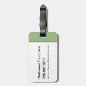 Botanische Lotus Panel Patroon - De Witte Lotus Bagagelabel (Achterkant verticaal)