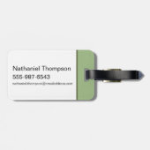 Botanische Lotus Panel Patroon - De Witte Lotus Bagagelabel (Achterkant horizontaal)