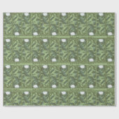 Botanische Lotus Panel Patroon - De Witte Lotus Cadeaupapier (Vlak)