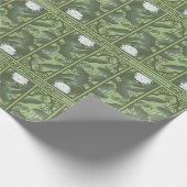 Botanische Lotus Panel Patroon - De Witte Lotus Cadeaupapier (Hoek)