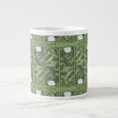 Botanische Lotus Panel Patroon - De Witte Lotus Grote Koffiekop (Voorkant)