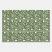 Botanische Lotus Panel Patroon - De Witte Lotus Inpakpapier Vel (Voorkant 3)