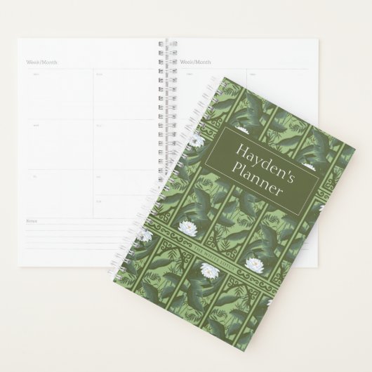 Botanische Lotus Panel Patroon - De Witte Lotus Planner (Display)