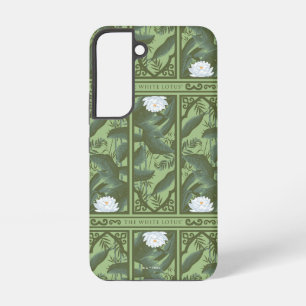 Botanische Lotus Panel Patroon - De Witte Lotus Samsung Galaxy Hoesje