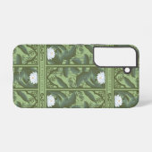 Botanische Lotus Panel Patroon - De Witte Lotus Samsung Galaxy Hoesje (Achterkant horizontaal)