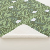 Botanische Lotus Panel Patroon - De Witte Lotus Sherpa Deken (3/4)