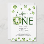 Botanische Lucky One St. Patrick's Day 1e verjaard Kaart (Voorkant)