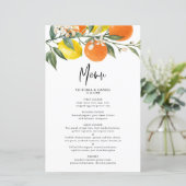 Botanische luiers en Sinaasappels Garland-menukaar (Staand voorkant)