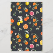 Botanische luiers en Sinaasappels Garland-menukaar (Achterkant)