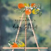 Botanische luiers en Sinaasappels zomerBaby shower Acryl Bord (Neutraal)