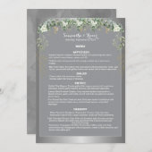 Botanische Lustrous Dreams: een botanische fantasi Menu (Voorkant / Achterkant)