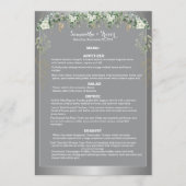 Botanische Lustrous Dreams: een botanische fantasi Menu (Voorkant)