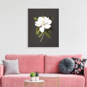botanische Magnolia Grandiflora Canvas Afdruk (Insitu (Woonkamer))