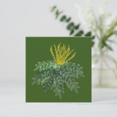Botanische Mahonia Heester Handgetekend Groen Kaart (Staand voorkant)