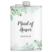 Botanische Maid of Honor Bruiloft Feest Gift Flask Heupfles (Voorkant)