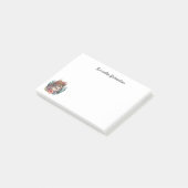 Botanische Maine Coon Cat Persoonlijke Waterverf Post-it® Notes (Schuin)