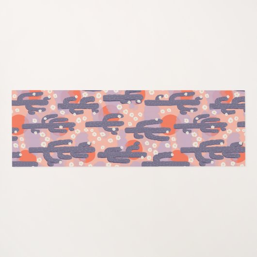 Botanische Mandala Floral Monogrammed Yogamat (Achterkant (horizontaal))