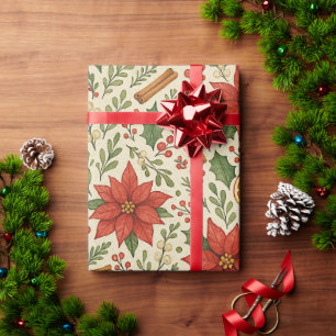 Botanische Maretak Klassiek Bloemmotief Cadeaupapier