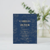  BOTANISCHE marine Blue Gold Wedding (Staand voorkant)