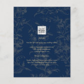  BOTANISCHE marine Blue Gold Wedding (Achterkant)
