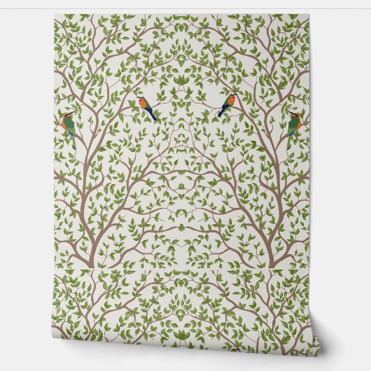 Botanische Marmeren Patroon Smooth Vinyl Behang (Afrollen)