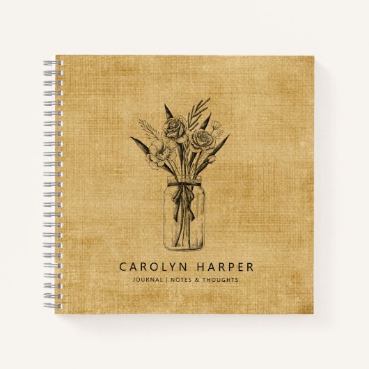  Botanische Mason Jar Journal Notitieboek (Voorkant)