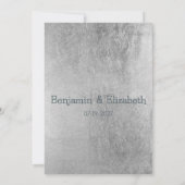 Botanische mauve blauw bruin zilver bloemen RSVP Kaart (Achterkant)