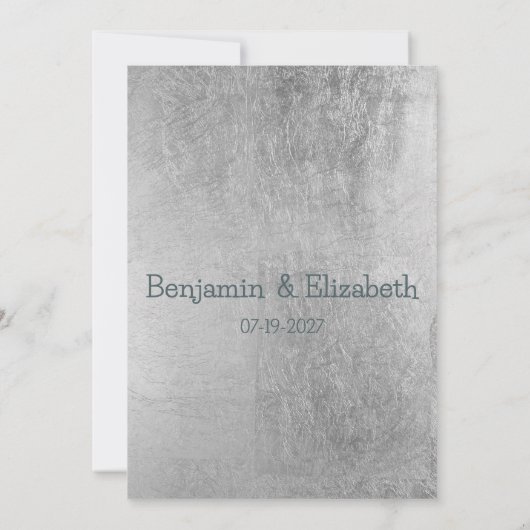 Botanische mauve blauw bruin zilver bloemen RSVP Kaart (Achterkant)