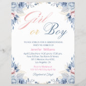 Botanische meisje of jongen Geslacht openbaren uit Flyer