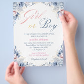 Botanische meisje of jongen Geslacht openbaren uit Flyer