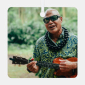 Botanische Memorial foto aandenken Metalen Ornament (Achterkant)