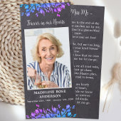 Botanische Memorial Funeral Prayer Kaart Foto Slat