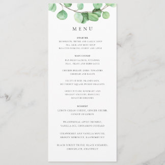 Botanische menu Eucalyptus