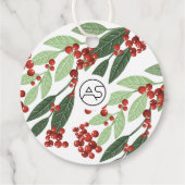 Botanische Merry Christmas Business Logo Bedankjes Labels (Achterkant)