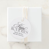 Botanische Merry Christmas Business Logo Bedankjes Labels (In situ)