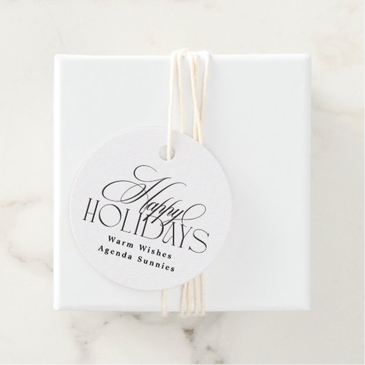 Botanische Merry Christmas Business Logo Bedankjes Labels (In situ)